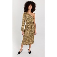 KITRI Amber Cheetah Print One Shoulder Dress ...