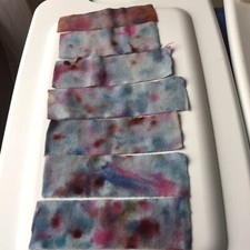 RUG HOOKING 7 PIECES WOOL PIECES UNIQUELY DYED