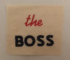 Original Vintage The Boss Mini Iron On Transfer