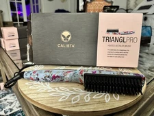 Calista TrianglPRO Triangl Pro Heated Hair Detailer Brush Blue Floral