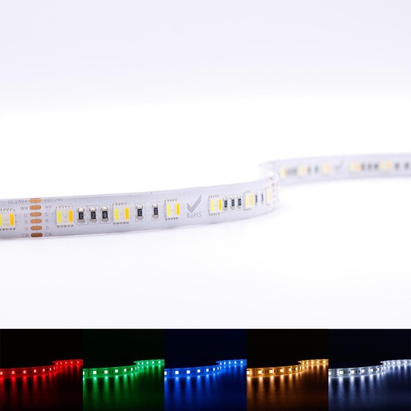 Led Streifen 24V Rgb+Cct 5M 18W/M 60Led/M 12Mm IP65 Farbwechsel-image