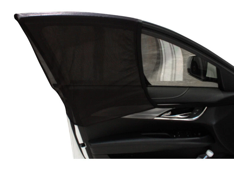 2 PIEZAS Parasol Ventana Lateral Coche Malla Elástica y Transpirable Parasol Ventana Trasera Foto 3 de 4