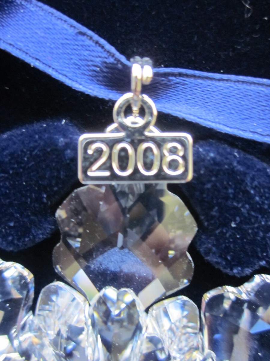 Swarovski Crystal Christmas Ornament 2008 Annual Large Snowflake