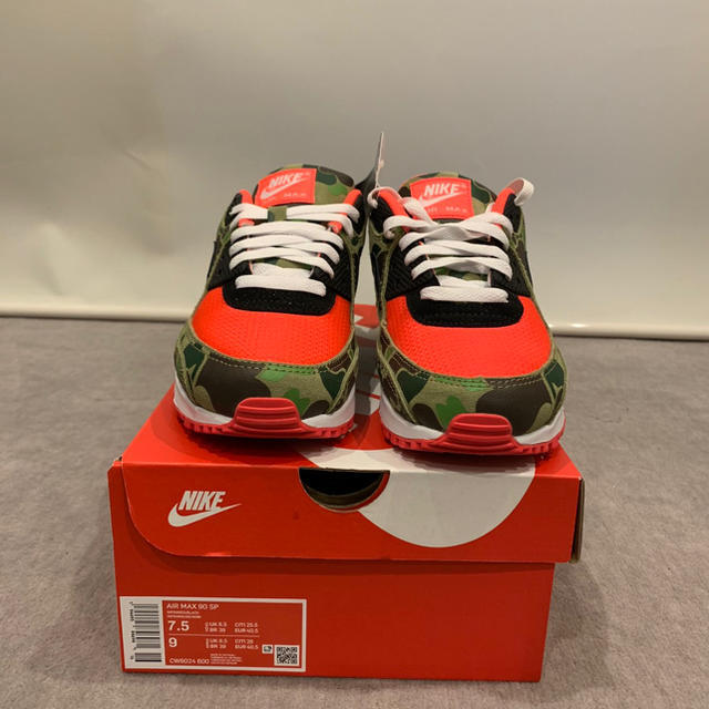 NIKE AIR MAX 90 DUCK CAMO Red × Camouflage Size:25.5cm US7.5 Mens Sneakers