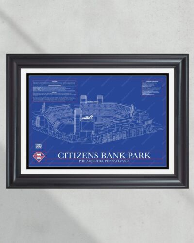 Philadelphia Phillies Citizens Bank Park Stadium Ballpark Blueprint - Picture 19 of 32