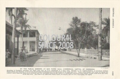 SAN PEDRO SULA HONDURAS STRASSENSZENE ANSICHT HAUS UM 1926 FOTO ILLUSTRATION DRUCK 