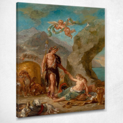 Der Herbst Bacchus und Arianna Eugène Delacroix, edx125 Leinwandbild
