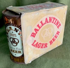 Ballantine Beer Can Three Pack With 2 Cans 1950’s