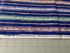 1Y Vintage Cranston Print Works VIP Blue Yellow Orange Stripes Squiggles Cotton — photo 5