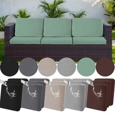 2/4/6Stück Wasserdicht Sofa Sitzkissenbezug Outdoor Garten Stretch Sofabezüge DE