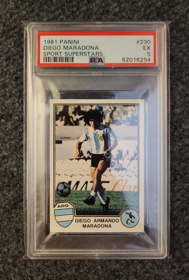 Panini Diego Maradona Sport Superstars 1981 PSA 5 Argentina #230 MUY LIMPIO ⚽️  Foto 3 de 4