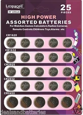 Loopacell Lithium Assorted 3V CR2032 CR2025 CR2450 CR1620 CR1632 Batteries 