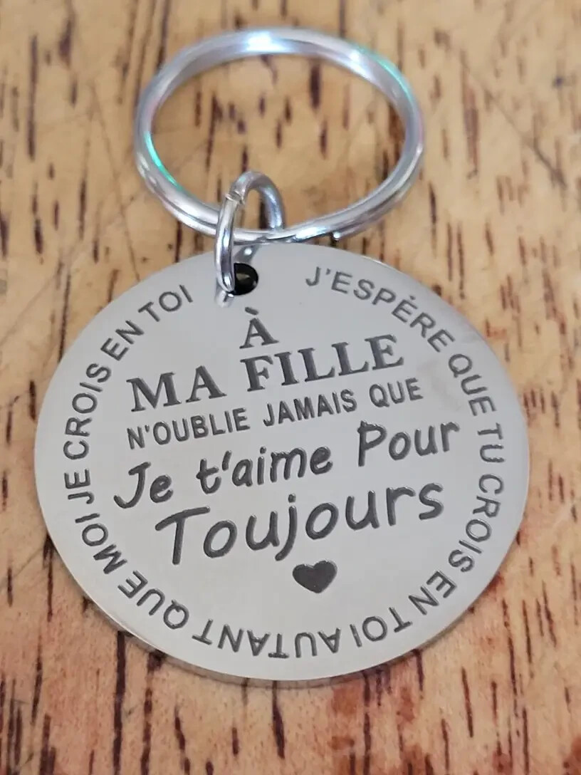 porte-clés 'A ma fille' porte clé/ keychain - key holder