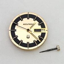 🔥🔥 BULOVA ACCUTRON - Movement + Dial + Crystal + Back Gasket & Retaining Ring!