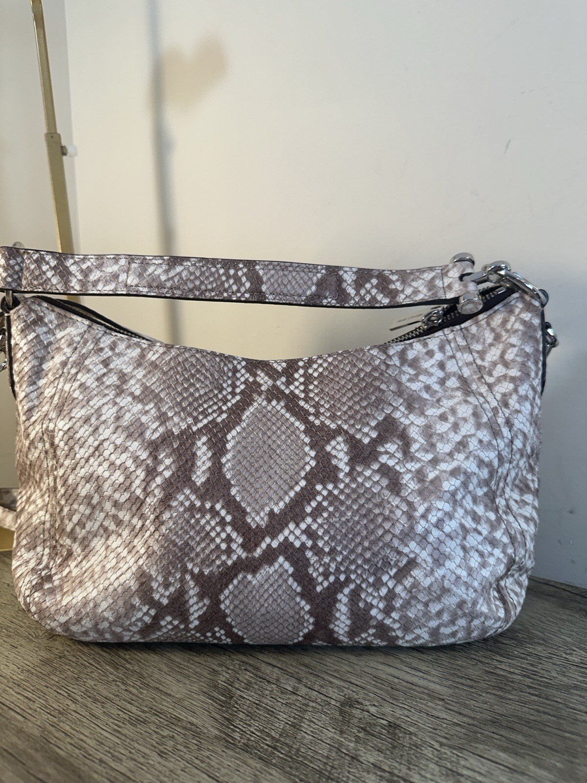 MICHAEL KORS Leather Python Snake Print Shoulder … - image 4