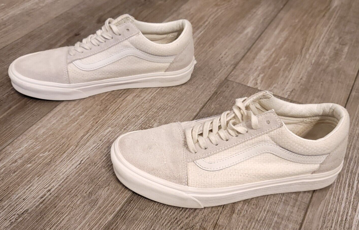 Vans-Old Skool Low Off White Cream Woven Shoes Sneaker US 