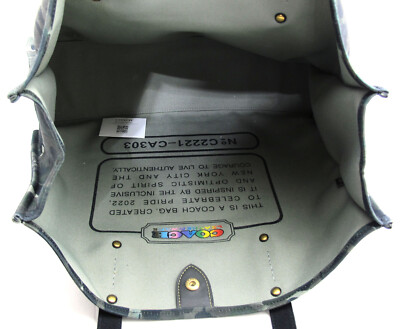 Coach ◆ CA303 Tote 42 Camo Print Rainbow Horse Carriage COACH® | Field Tote In Signature Canvas With Horse And