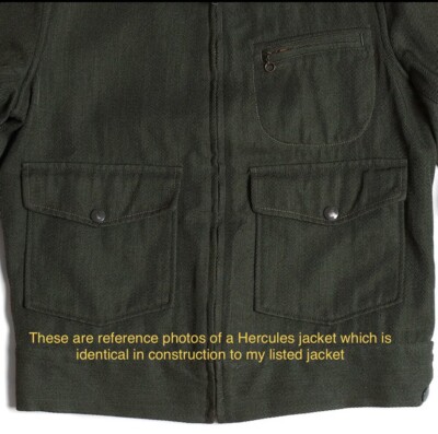 Vintage 1950s Hercules Whipcord Union Work Jacket Plymouth Gasser