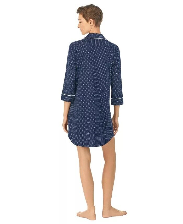Ralph Lauren NAVY DOT Jersey Sleep Shirt, US X-Small | eBay
