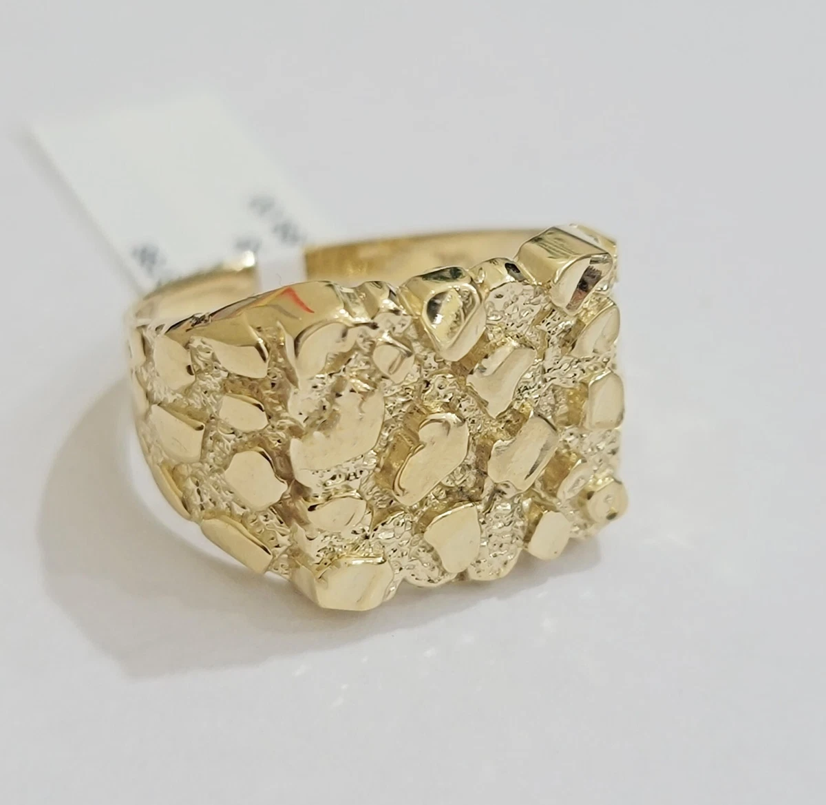 Real 14k Yellow Gold Nugget Ring For Men s Genuine 14kt casual or