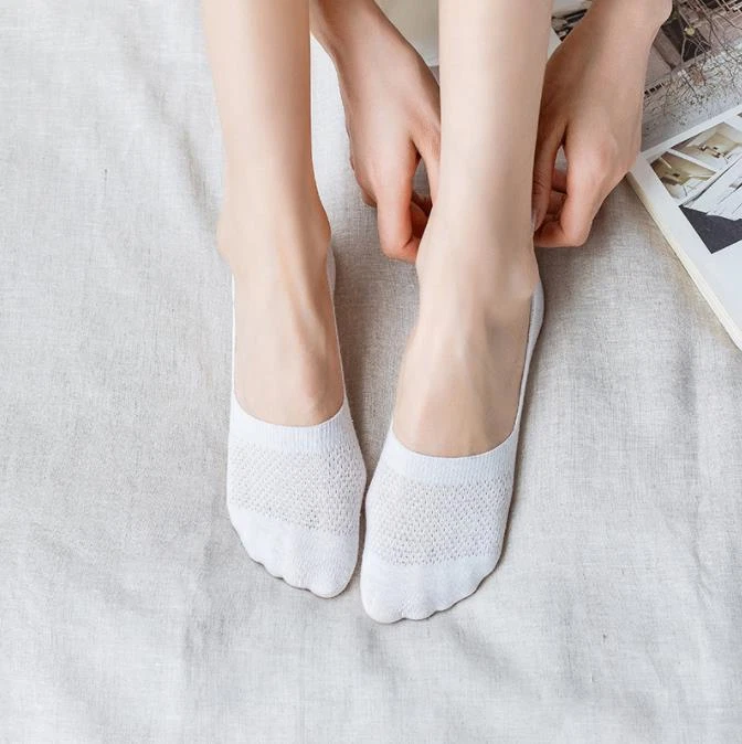 1-6 Pairs Mens Womens Summer No Show Invisible Nonslip Boat Cotton Low Cut Socks - Image 4 of 4