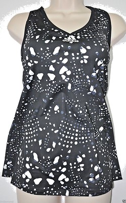 ~Adidas ''Response'' sports bra top M cycling removable pads Black white running
