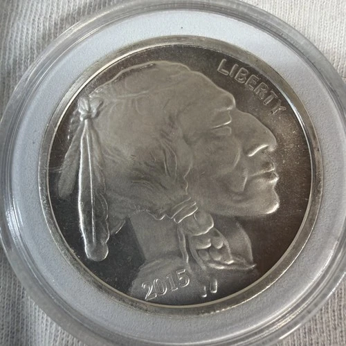 2015 1 Troy oz Buffalo .999 Fine Silver Round