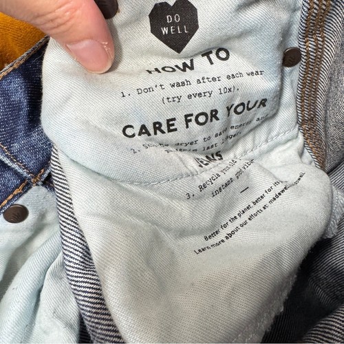 Jeans Madewell blu il perfetto vintage lunghezza intera donna 25 casual zip mosca - Foto 9 di 10