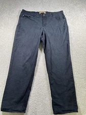 Classic Stretch Jeans Womens 20W Black Denim Straight Leg Mid Rise Pants J39599