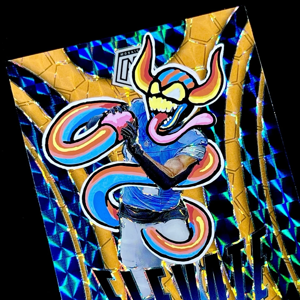 1/1 AMON-RA ST. BROWN 🔥 ORANGE PRIZM SSP 🔥 NEW PENINI: ONE OF ONE ART - Image 4 of 4