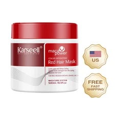 Karseell Red Hair Mask Color Boosting, Enhances Red Tones for Color-Treated Hair