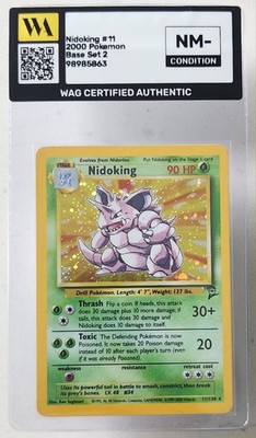 Pokémon TCG Nidoking Base Set 2 Holo Unlimited Holo 11/130 WAG