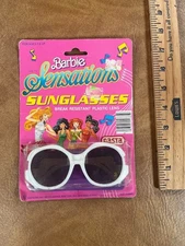 Barbie Sensations White Plastic Kids Sunglasses Mattel Nasta Vintage 1984 New