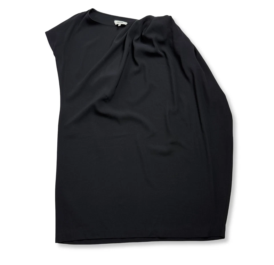 Jean Paul Gaultier Draped Toga Dress Black Asymmetric Size 42 - Image 4 of 4