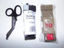 NEW Vism MOLLE Tactical Pouch Medical Kit WITH Tourniquet & Trauma Shears TAN