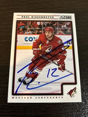 2012-13 SCORE #358 PAUL BISSONNETTE COYOTES AUTO SIGNED HOCKEY CARD Must Have!