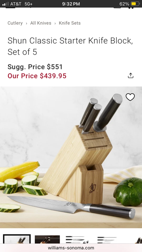 Kazahana 5 piece knife block set GPTS0500 - Image 4 of 4