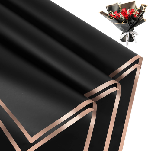 UNUNS 20 Sheet Flower Wrapping Paper,Waterproof Floral Bouquet Wrapping Paper,Florist Supplies Packaging Paper For Wedding Birthday Gift DIY,Black | Best Price KSA | Riyadh, Jeddah