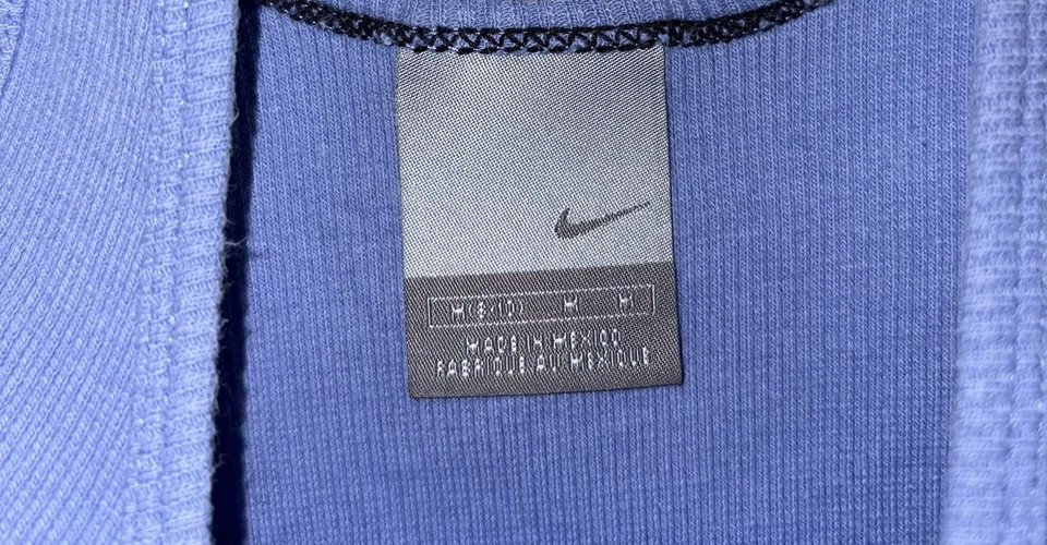 Vintage Y2K Girls Nike Mini Center Swoosh Blue Tank Top Size M 8-10 - Image 3 of 4