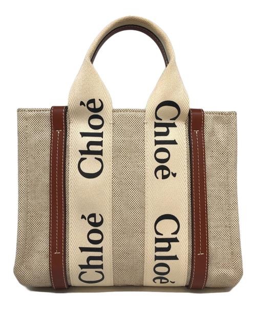 CHLOE WOODY Canvas Small Tote Bag  #2453