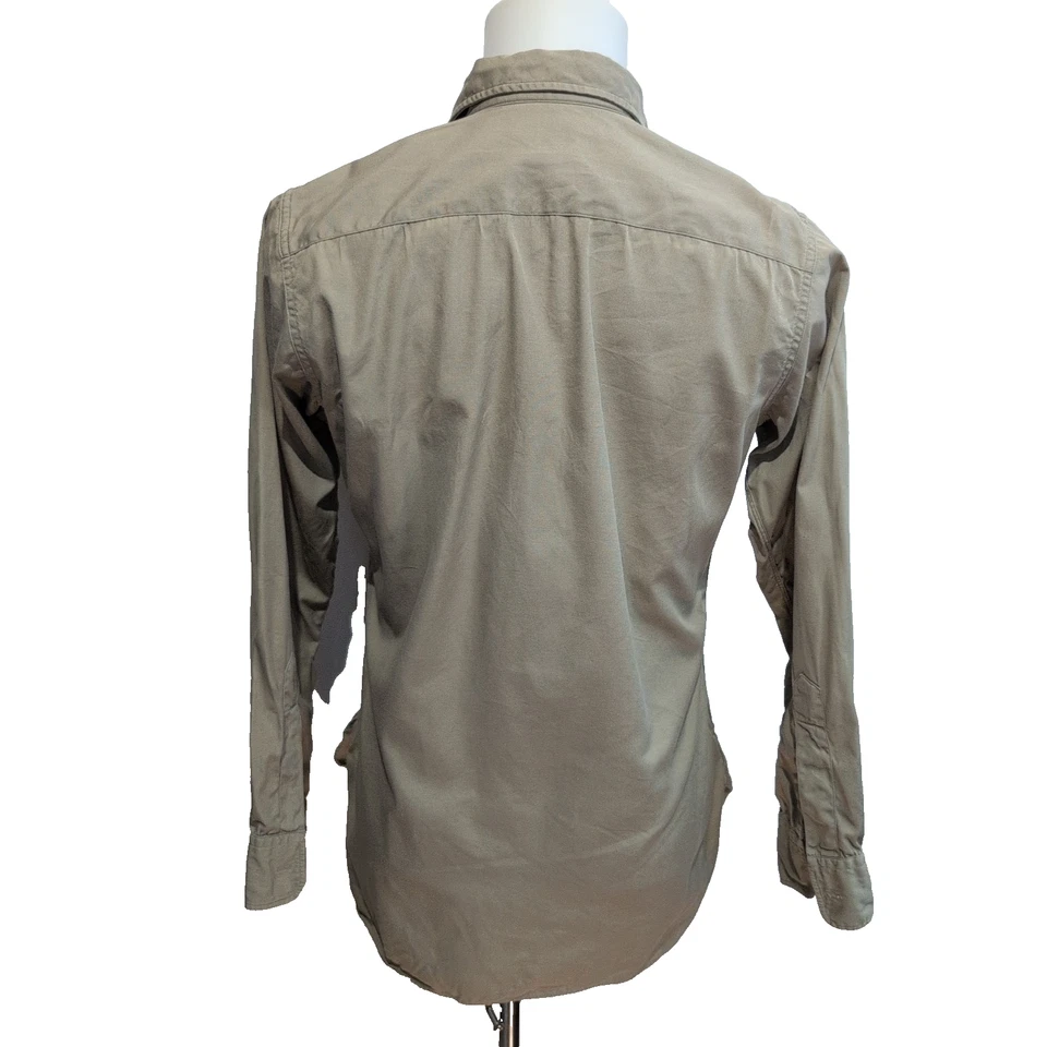 Chemise Creighton Made in USA S 14½ Marron Clair Poplin Coton Homme - Photo 2/4