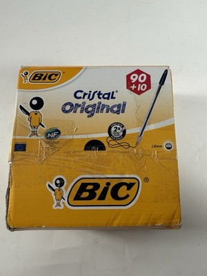 BIC Cristal Original Kugelschreiber, Birostift, feine Spitze 1,0 mm 100 Stück