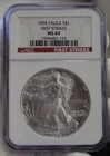 1994 US Silver Eagle $1 NGC MS69 Better Date First Strikes