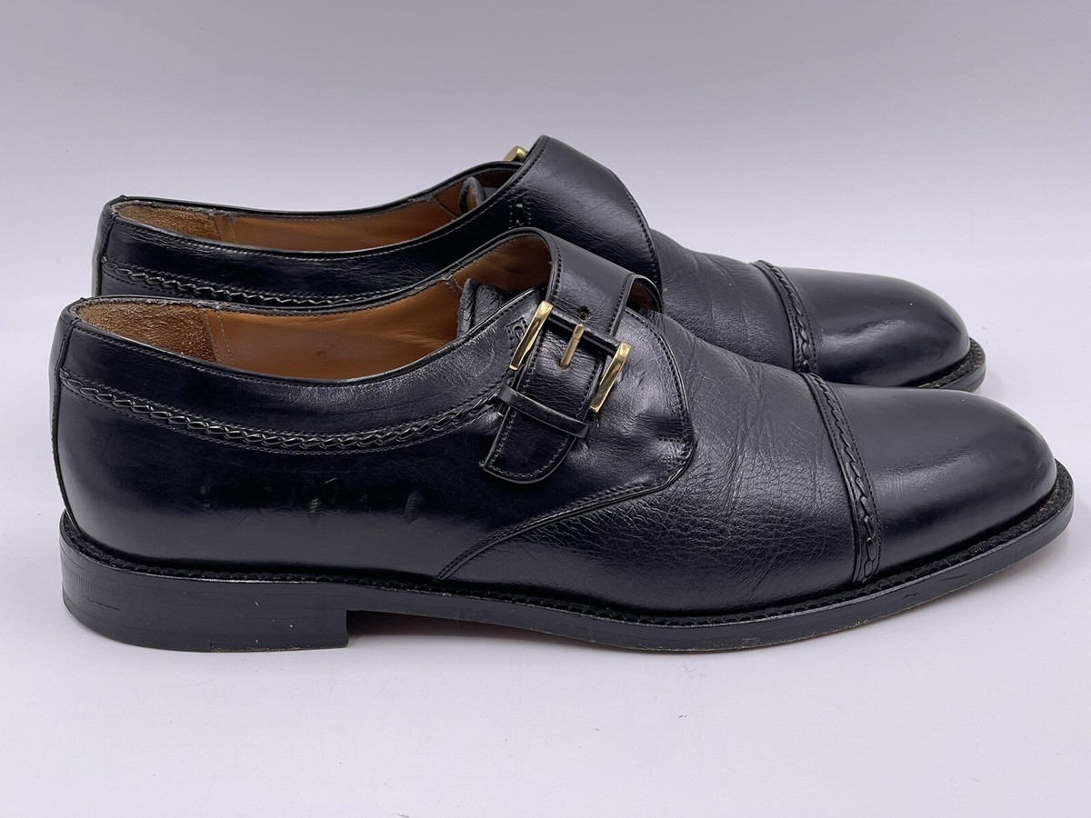 Mezlan Shoes Mens 8W Black Istanbul Dress Leather Vero Cuoio 