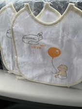 NEW No Brand Set Of Two Baby CLOTH BIB WITH TIE CLOSURE -PARTY SUPPLIES Cotton