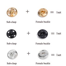 Sew-on Snap Buttons Metal Snaps Fasteners Press Studs Buttons for Sewing  