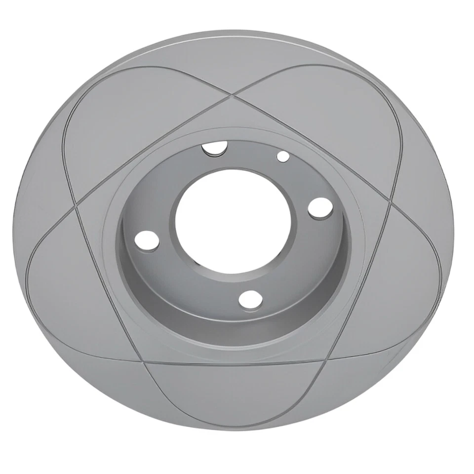 Rotores y pastillas de freno de disco ranurados delanteros, se adapta a Volkswagen Jetta, Rabbit; 239 mm Foto 3 de 4