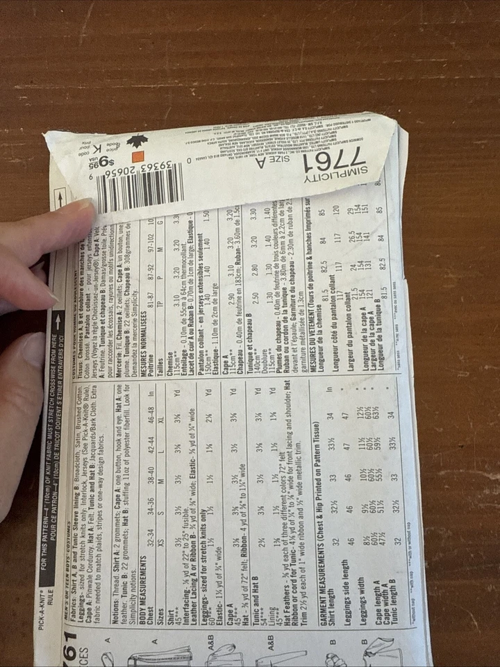 Simplicity 7761 Costume Sewing Pattern Medieval Renaissance XS-XL Robin Hood - Image 3 of 4