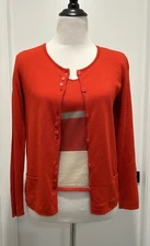 Vintage Avon Celli Womens’ Silk Cashmere Twin Sweater Set Sz 40 Italy, 6 US