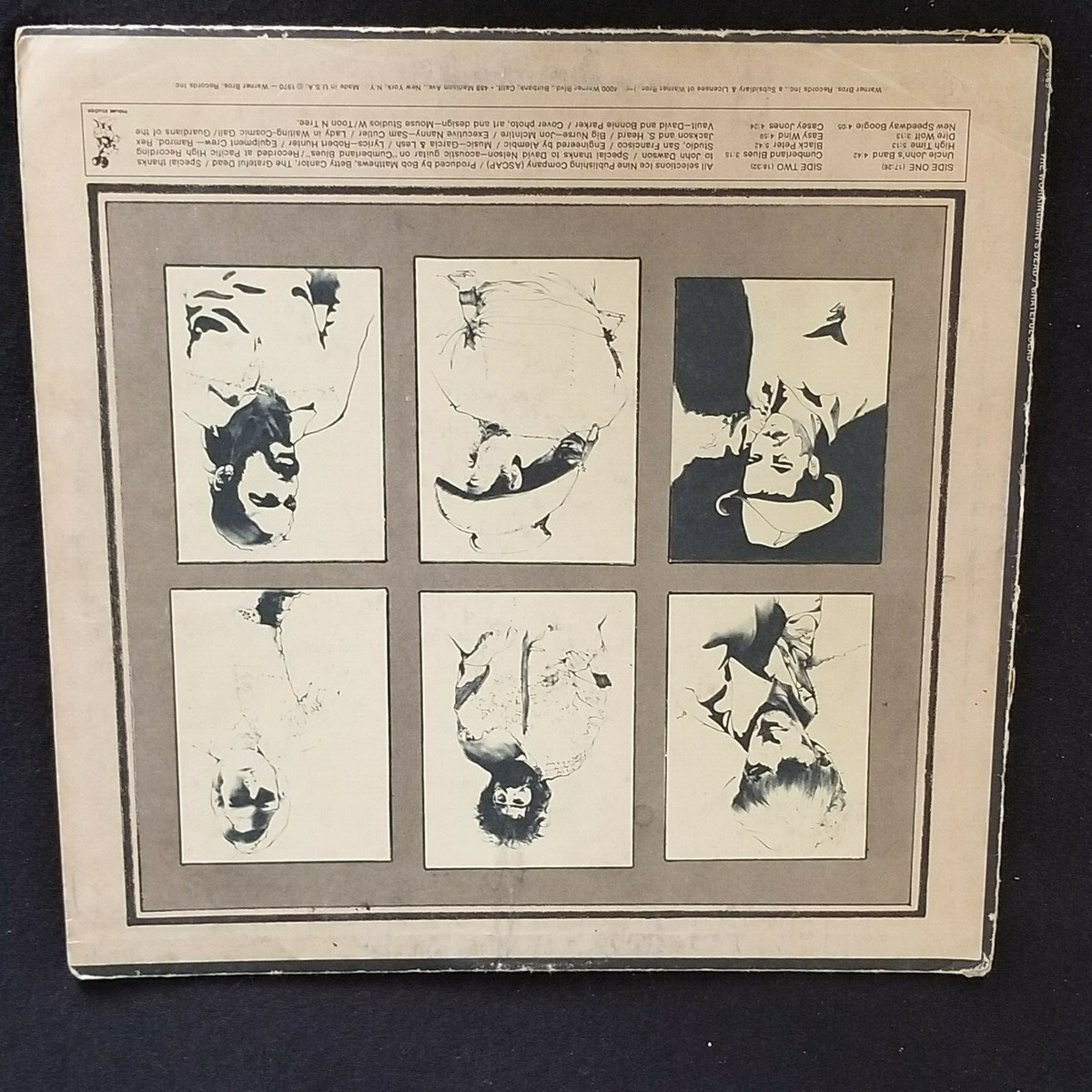 Grateful Dead - Workingman's Dead - 1970 Record WB 1869 - Back